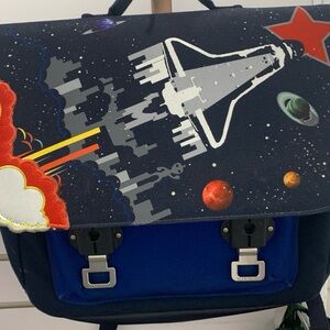 Jeune Premier x Catimini Kid’s Backpack Rocket Blue Belgian Easy Lock closure